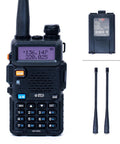 High-Power Tri-Band Ham Radio Handheld With USB-C Charging, VHF UHF 1.25M Support, Customizable Settings, shown with antennas and battery