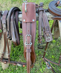 All Leather Driving Harness For Horse Drawn Carriage Brown Premium Quality Adjustable Fit For Pony To Small Horse hanging