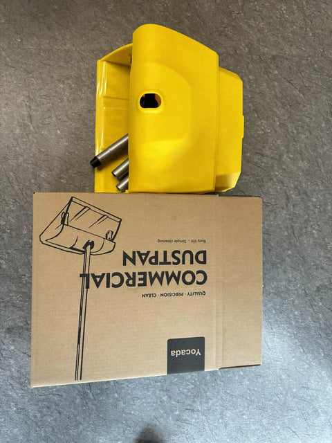 Commercial Dustpan With Windproof Cover For Indoor Outdoor Cleanup in box on floor