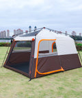 Instant Family Cabin Tent With Two Rooms And Three Doors Mesh Windows Waterproof Double Layer Design Easy Setup In 60 Seconds view