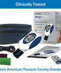 Clinically tested Deluxe Peak Flow Meter Kit For Home Use Lung Health With PEF And FEV1 Readings Early Asthma Attack Detection Spirometer For All Ages Perfect For Monitoring Asthma COPD And Other Lung Conditions, case and manual
