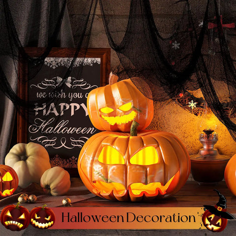 Six Pack Matte Black Cotton Crepe Sheets, Straight Up Spooky Halloween Decor Drape, Stretchy Ghost Fabric For Yard And Porch Styling, Tear Resistant Eerie Backdrop Cloths With Major Vibe Energy Tonight with glowing Jack-o'-lanterns.