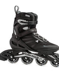 Zetrablade Mens Fitness Inline Skates For Beginners With High Cuff Support Comfortable Padded Liner Durable Shell Black and Silver