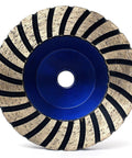 4 Inch Diamond Cup Wheel With 50 Grit Turbo Segments Aluminum Based 5/8-11 Thread Heavy Duty Grinding Wheel For Concrete Granite Marble Masonry Edges And Surfaces