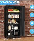Beefy Heavy Duty Steel Rolling Storage Cabinet On Wheels With Locking Doors 73 Inch Tall Black Tool Cabinet Open