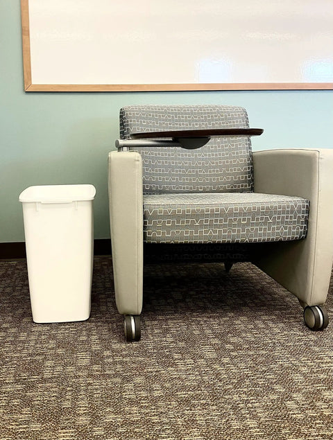 Solid Built 9 Gallon Under Sink Trash Can And Waste Basket For Kitchen Bathroom Or Office Room Featuring A Tough Reinforced Rim Plus Smooth Wipe Down Interior.