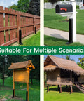Battle Ready Four Pack Fence Post Repair Kit With One Piece Galvanized Steel Anchors And Rust Resistant Stakes for versatile outdoor use.