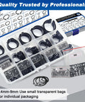 Pro Grade External Retaining Rings Kit With 580 Pcs Circlip Snap Ring Set For Bearings M4 To M28 In Black Alloy Steel Includes 1 Pc Tweezers And Easy Storage Case From Daptemn