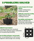 Image of Reusable Seed Starter Tray 4 Cell Seed Starting Trays For Seedlings with plant and product features text.