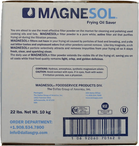 Heavy Duty Commercial Fryer Filter Powder Two 22 Pound Packs for cleaning used cooking oils and fats, maintaining oil clarity.