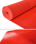 Commercial Drainage Floor Mat 3 ft by 16 ft Non Slip Heavy Duty Wet Area Mat for Indoor Outdoor Use Pool Kitchen Bathroom PVC Mesh Hollow 0.22 in Thick Red