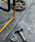 Side view: 1/2-in-13 stainless steel fully threaded rod, 36 in length, right-hand threads