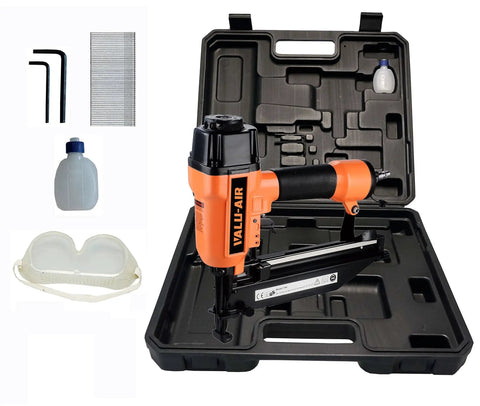 16 Gauge Pneumatic Finish Nailer For Trim And Molding Projects From Seven Eighths Inch To Two And A Half Inches Includes Carrying Case Air Compressor Not Included with carrying case
