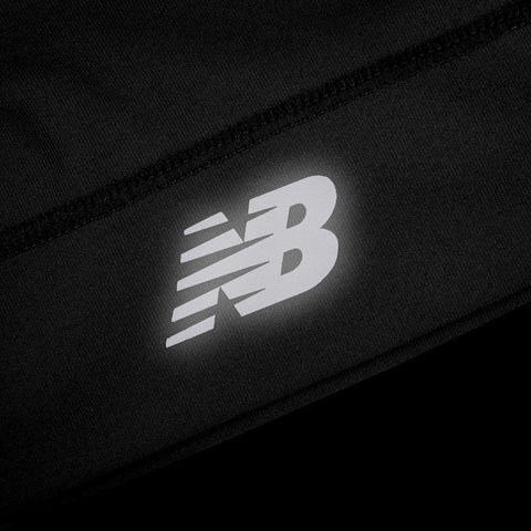 Close-up of logo on Lightweight Running Skullcap Beanie Cap For Men And Women Breathable Moisture Wicking Gym Ready Hat Black Slim