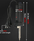Automatic Desoldering Pump Solder Sucker With Strong Vacuum For One Handed Use Black Desoldering Tool with dimensions