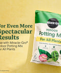Miracle-Gro Indoor Potting Mix, 6 dry qt bag, for all plants, promotes healthier growth and soil moisture retention.