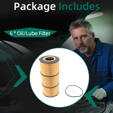 Six Pack LF17511 Oil Filter Fits Freightliner Cascadia 114SD 122SD 108SD And Western Star 4700SB 4700SF 4900FA