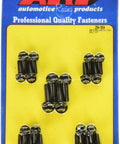254-1804 Hex Oil Pan Bolt Kit For High-Performance Engines, 8740 Chrome Moly With Black Finish, displayed in packaging