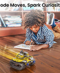 STEM Robot Building Kit For Kids Aged 8 to 12 With Remote Control Cool Hands On Robotics Toy For Boys And Teens Learn Coding Engineering And Problem Solving The Ultimate Gift For Birthday Or Holidays, child using tablet
