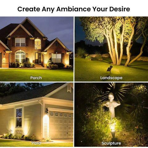 Six Pack Tough Solar Spotlights For Outdoor Waterproof Use With Adjustable Focus Beam And Dual Brightness Modes Pumps Out Solid 3000 K Warm White Glow Perfect For Landscaping Gardens Driveways Or Backyard Vibes