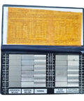 30 Piece Surface Roughness Standards Set With Ra 0.05 To 12.5um Comparators For Quick No Fuss Roughness Testing And Gauge Calibration In Manufacturing.