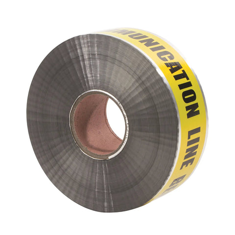 Detectable Underground Line Tape for Buried Utilities in Yellow Caution Buried Communication Line Below Legend