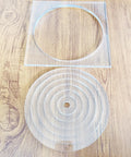 Slick Multi Circle Router Jig For Pro Woodworkers And Craft Pros Offering Laser Cut Acrylic Precision. Precision acrylic circles for wood routing.