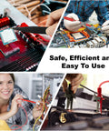 27 Piece Multimeter Test Leads Kit With Alligator Clips Hook Clips Banana Plugs Piercing Probes 59 Inch Leads And 4mm Female Adapters For Easy Electrical Testing And DIY Electronics Pro Grade Set in use for various electronic testing applications.