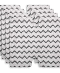Steam Mop Pad Replacement For Shark Lift-Away Pro And Genius Pocket Mops 13.5 X 14 Inch Washable Pads 4 Pack with zigzag pattern