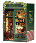 Front view of Owl Bookstore Book Nook Kit For Beginners And Teens, DIY Miniature House For Dollhouse Lovers, Library Decor