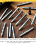 20 Pack 1/4-20 X 1-1/2 Inch Hanger Bolts with Driver displayed on wood surface