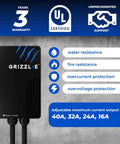 Beefy Level 2 240V EV Charger With 24 Foot Premium Cable NEMA 14-50 Plug UL Certified Metal Enclosure features