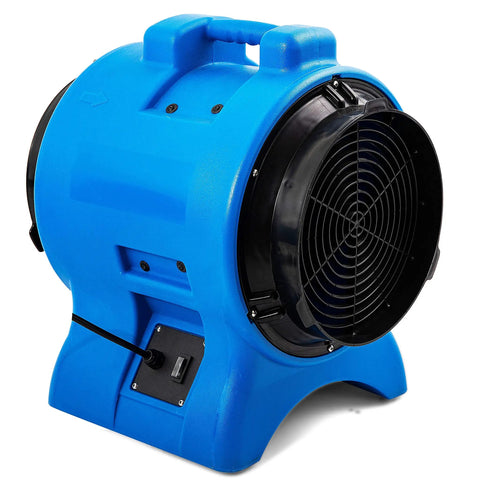 1 HP Industrial Heavy Duty Pro Grade Axial Blower 3000 CFM 12 Inch Ventilation Fan, portable with stackable roto-molded housing.