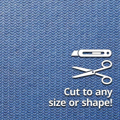 Adhesive-Backed Absorbent Mat For Industrial Floors, Grippy Surface That Stays Put, 16 W X 25 Ft L, Blue, cut to any size