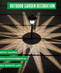 12 Pack Solar Pathway Lights Outdoor Garden Lights for Patio Yard Driveway with star pattern casting at night