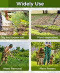 Long Handle Weed Puller Tool with 44 Inch Reach Dual Head for digging, planting, weeding, and flower bed maintenance