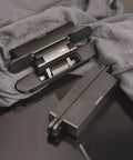 Heavy Duty Invisible Hydraulic Hinges 3 Pack 170 Degree Self Closing Concealed Door Hardware with rust resistant black finish.