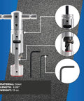 Pro Grade Coax And Hardline Cable Prep Tool That Cores And Strips In One Pass, 500 Kcmil Capable, Built In Three Eighth Inch Drill Adapter