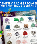 Rock Collection Kit For Kids With 300 Plus Real Gemstones Crystals And Minerals Includes Two Geodes Identification Sheet