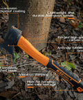 Compact Outdoor Camp Hatchet For Splitting And Kindling Wood With Forged Steel Blade Anti Slip Shock Reduction Handle Lightweight 14 Inch Handle Ideal For Throwing Axes And Everyday Camping Gear