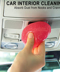 Car Cleaning Gel And Auto Detailing Putty Kick The Grime Out Quick This Slick Car Slime in use on car interior to absorb dust.