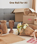 Honeycomb Packing Paper Roll 15 Inch By 400 Feet Expands Up To 640 Feet Cushioning Wrap For Packing Shipping Moving Gift Wrapping