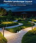 Low Voltage Landscape Lighting 12 Pack Aluminum 12V Pathway Lights illuminated garden path at night
