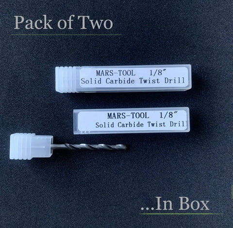 Two Pack Solid Carbide Drill Bit Set For Hardened Steel Built Tough For Metalwork With 118 Degree Four Facet Point