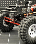 Beefed Up One Eighteenth Aluminum Steering Link Set For Redcat Ascent 18 RC Crawler Upgrade Black Anodized Heavy Duty Precision Engineered For Ultra Smooth Steering And Rock Solid Control Front And Rear Link Replacements on RC crawler chassis