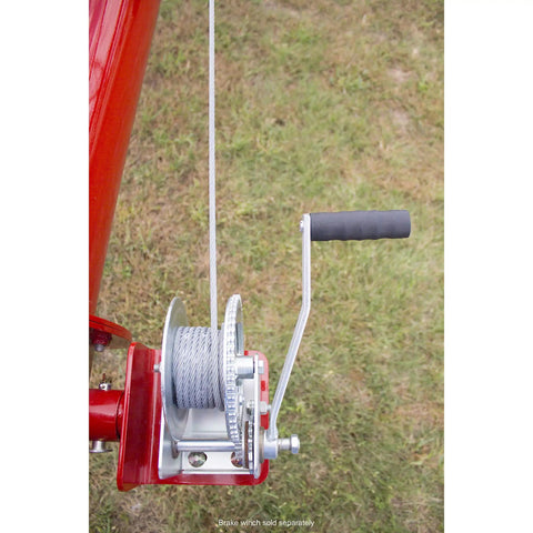 Goldenrod 6212 7/32 Inch By 50 Inch Winch Cable With Hook, 7x19 Galvanized Aircraft Cable, Marine Grade Flexible Heavy Duty For Boat Trailer Winches, 7,500 Lb Tensile Strength on red winch drum