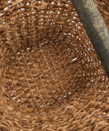 Interior view of Bankuan Braided Oval Toilet Paper Basket With Wood Bar No Brainer Access And Storage Decorative Wicker Toilet Roll Holder