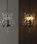Oil Rubbed Bronze 12 Inch 3 Light Dope Bohemian Pendant Light With Vintage LED Branch Ceiling Fixture under dim and lit settings