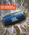 Charge 5 Portable Waterproof Bluetooth Speaker With USB Power Bank Output 20 Hours Play Time IP67 Beast Mode in water splash