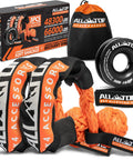Beefed-Up Synthetic Soft Shackle And Recovery Ring Kit two-piece 1/2in by 22in shackles with 48,300 lb break strength.